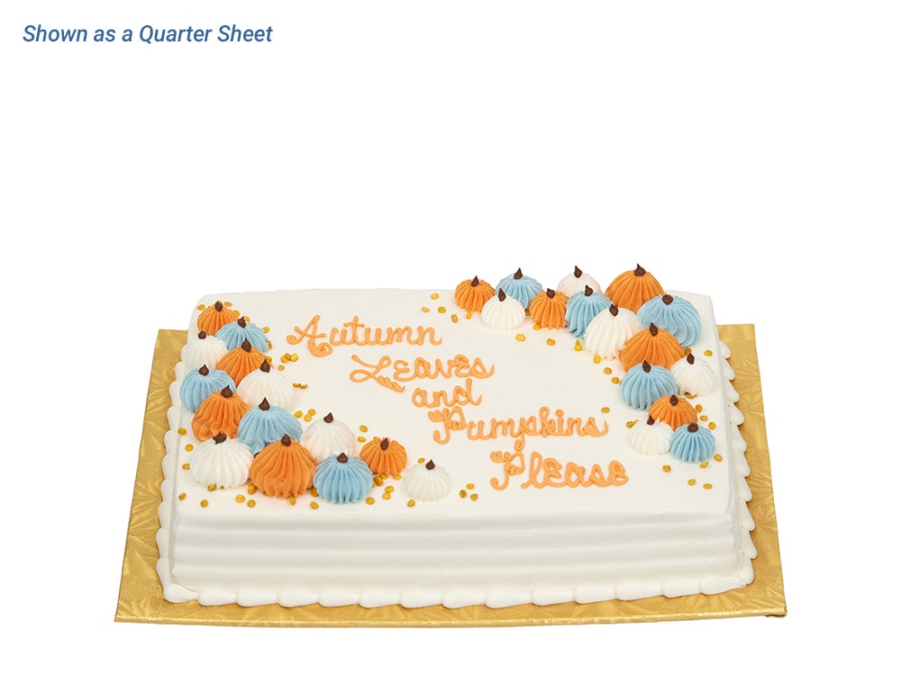 Buttercream Pumpkin Patch Birthday Cake – Sheet