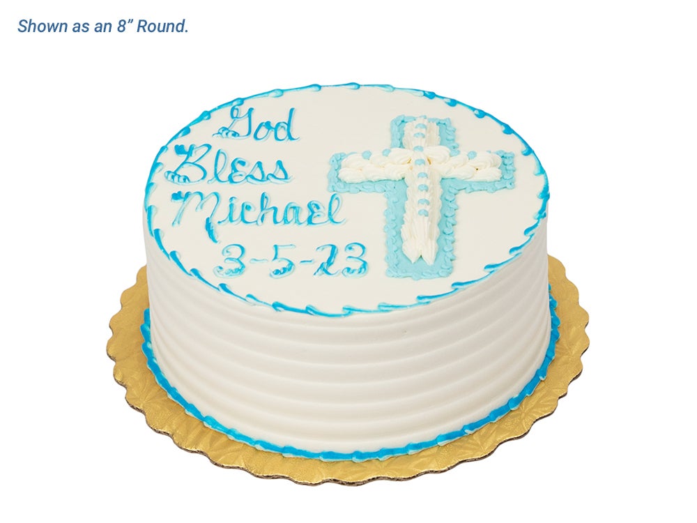 Raised Buttercream Cross Torte-Style Round | Sweet Perfections Bake Shoppe